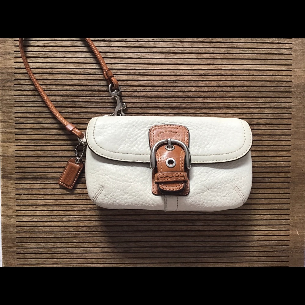 Leather Coach wristlet